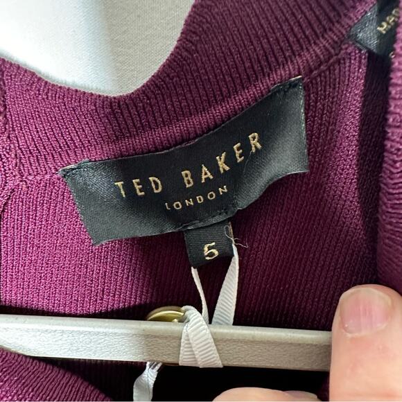 TED BAKER Rickrack Scalloped Rianori Shift Dress NWT in Size 5 (12) - Picture 6 of 11